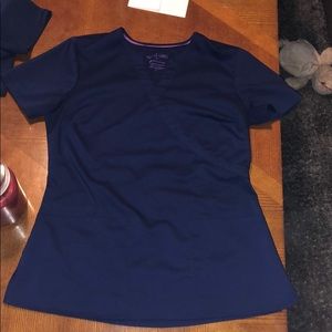 Navy blue scrub top